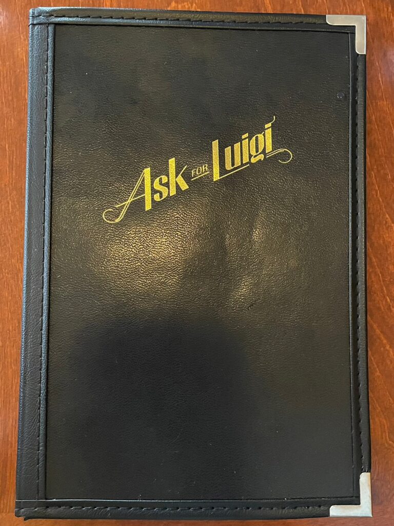 Ask for Luigiメニュー表紙