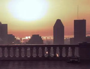 モントリールの夕景