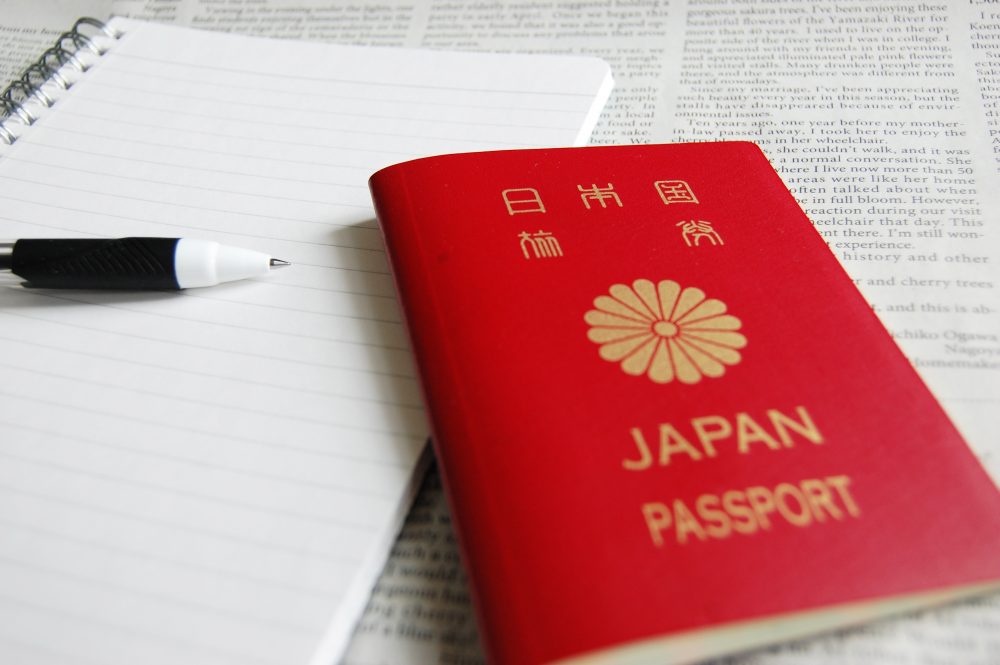 passport and note