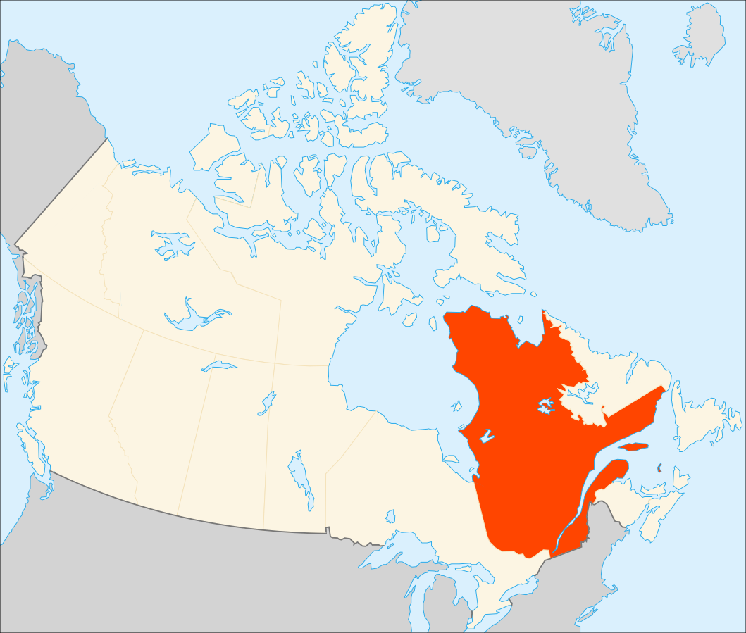 ケベック州の地図