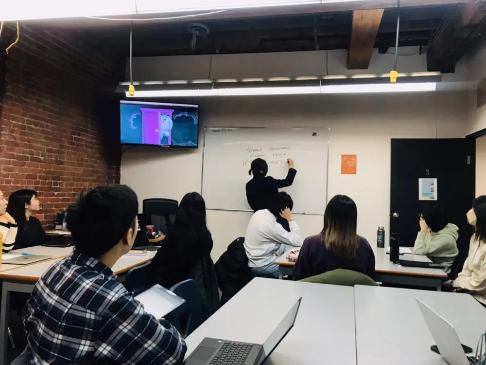 SELC Vancouver(セルク・バンクーバー)「Upper Intermediate(中級上レベル)」クラスのディスカッションの様子
