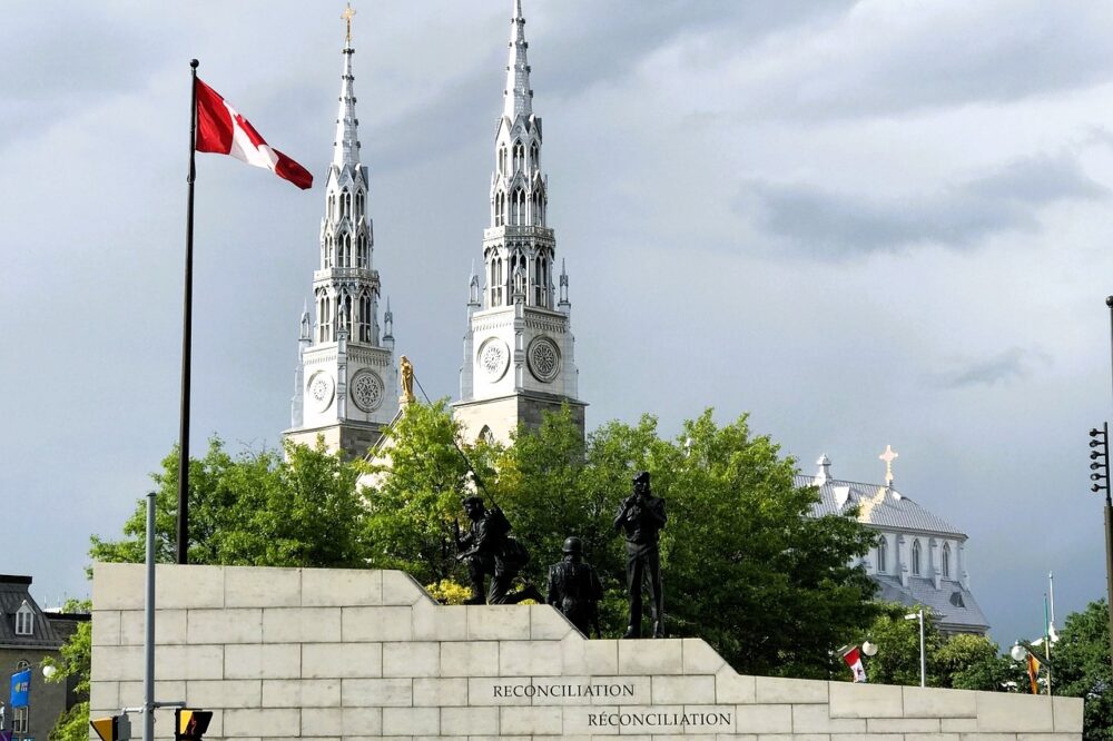 カナダ公的イベント時に掲げられる国旗