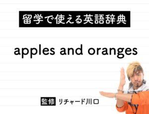 apples and orangesの意味・読み方・使い方・例文