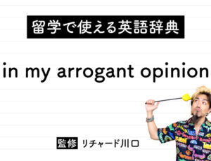 in my arrogant opinionの意味・読み方・使い方・例文