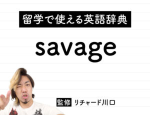 savageの意味・読み方・使い方・例文